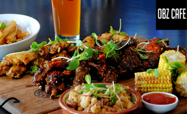 social platter with drinks in observatory