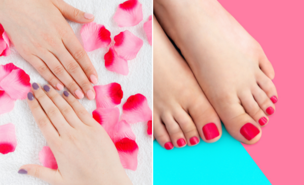 Get your nails done with a spa mani or pedi with gel for 2