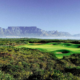 The view of table mountain from the lodge