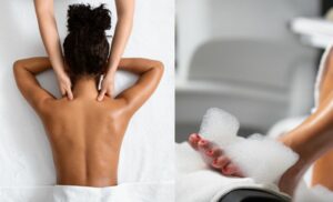 A Swedish Massage and full pedicure from carenm laser and lipo