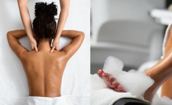 A Swedish Massage and full pedicure from carenm laser and lipo