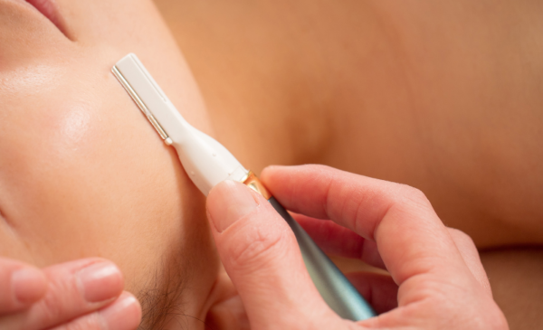 Dermaplaning treatment for 1