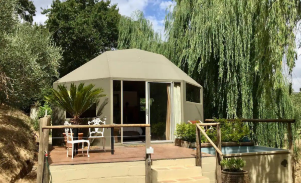 A Rustic Glamping Tent 1-Night Stay for 2 in Franschhoek