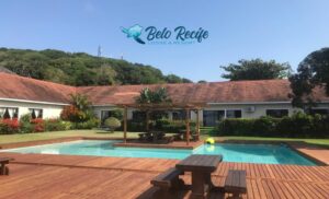 A landscape view of Hotel Belo Recife in Mozambique