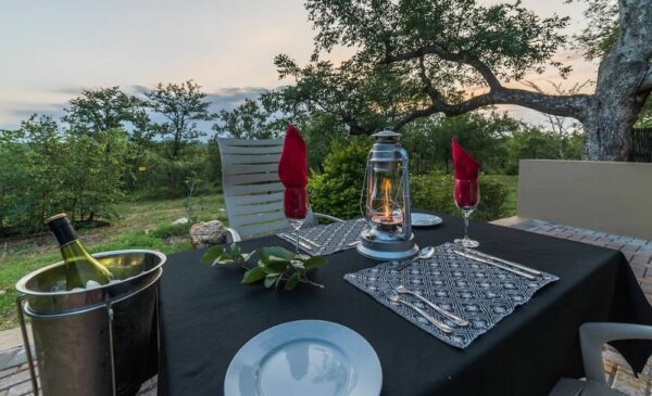 A private balcony at Mutsami Private Bush Lodge in Phalaborwa