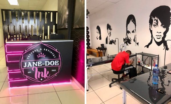 The treatment area at Jane Doe Ink in Morningside