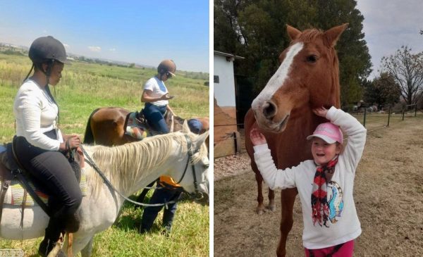 People riding horses at SA Horse Trails in Fourways