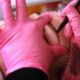 A woman getting powder ombre brows done at TK Brow Artistry in Boksburg