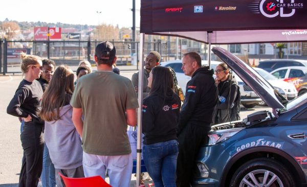 People taking part in the Car Basics course from The Exception, Signature Events in Sandton
