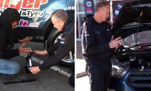 A collage of people taking part in the Car Basics course from The Exception, Signature Events in Sandton