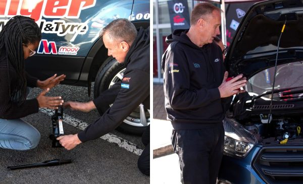 A collage of people taking part in the Car Basics course from The Exception, Signature Events in Sandton