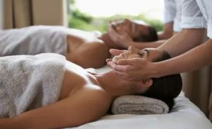 A couple enjoying spa pampering at Bakone Beauty Clinique in Mondeor