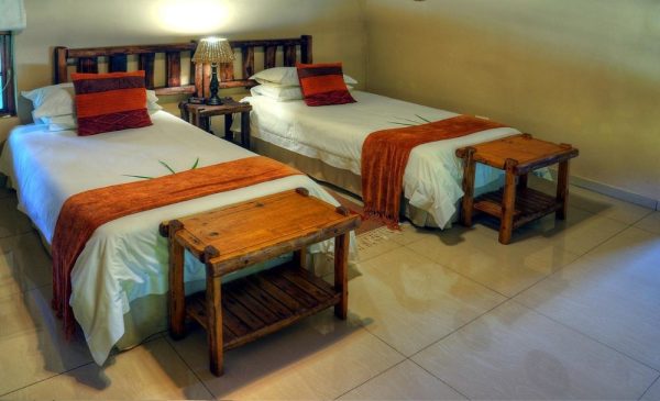 The bedroom at Bonamanzi Game Reserve in Hluhluwe