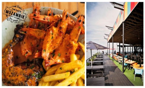 A Chicken and Seafood Combo at Mozambik on the Deck