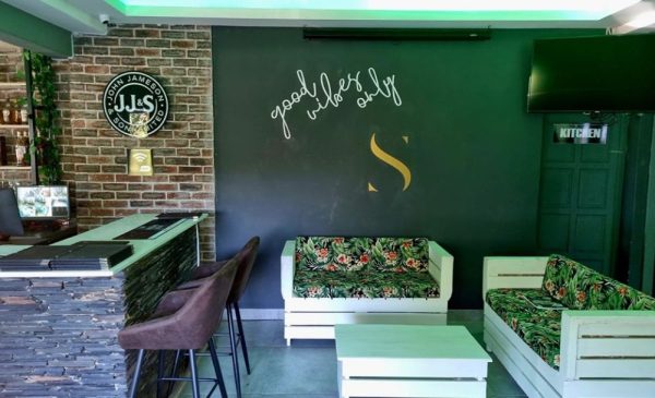 The inside eating area at SALTYZ on the Roc Restaurant and Bar in Salt Rock