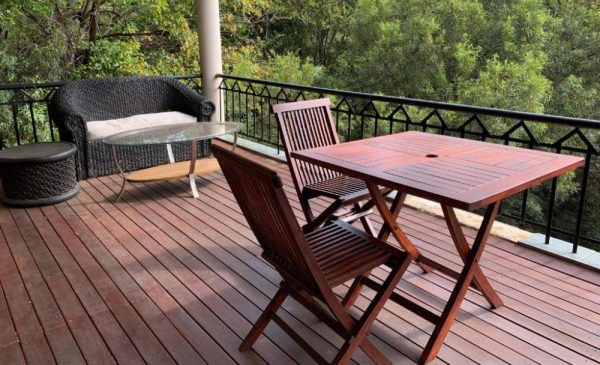 The balcony area at Shades of Summer Boutique Hotel in Centurion