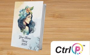 A personalised A5 executive diary from Ctrl P available for nationwide delivery