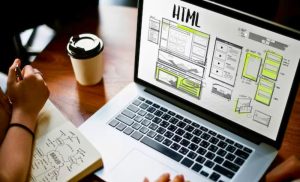 A stock photo of a person studying web design
