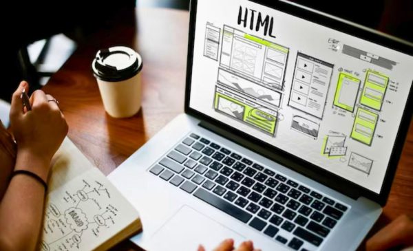 A stock photo of a person studying web design