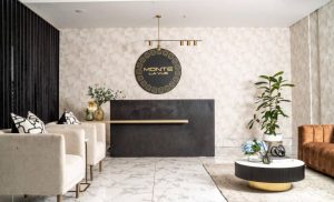 The lobby at the Monte La Vue Hotel in Sandton