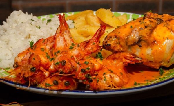 A Chicken and Seafood Combo at Mozambik Morningside