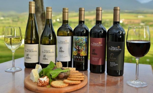 The available wine at Val du Charron in Bovlei