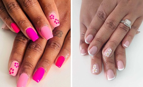 A collage over gel fingers overlay done at The Teal Orchid in Montclair