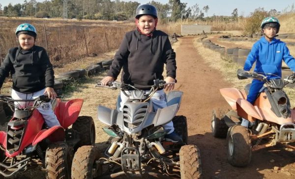 Children during a kiddies quadbike experience from Zwartkops Quadbike Centre in Centurion