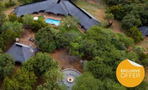 An aerial view of Sable Ranch Bush Lodge in Brits