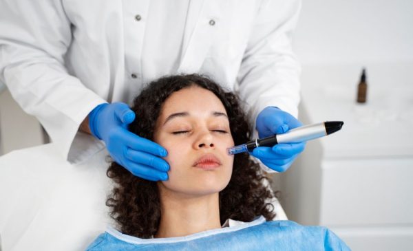 A Professional Microneedling Session