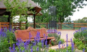 The garden at the Valverde Eco Hotel in Lanseria