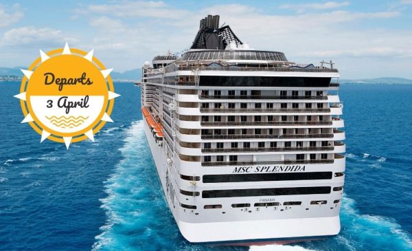 A luxury 3-night cruise on the MSC Splendida from Cape Town to Durban