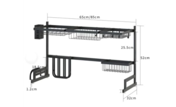 Over-Sink Space Saver Dish Drying Rack - Image 3