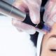 micro needling facial with LED light display