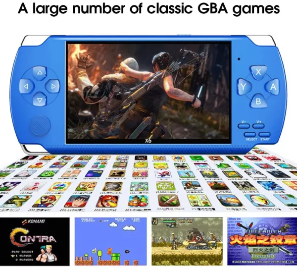 Overlord X6 Handheld Game Console psp64 bit 8GB Arcade NES- USB Charging_6