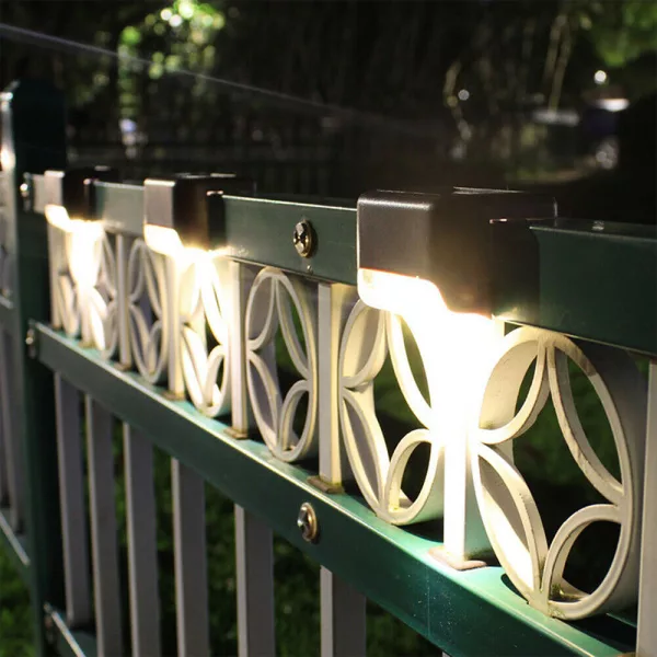 8 Pack of Solar Powered LED Stairway Light Waterproof Ladder Step Light_7
