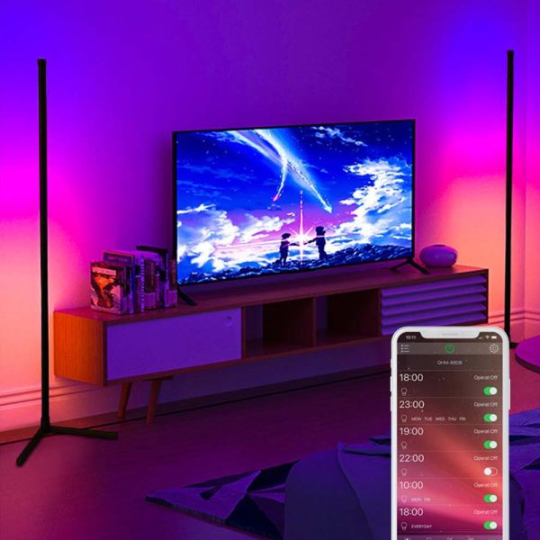 Remote Controlled Dimmable Standing Corner Floor Lamp-USB Rechargable_9