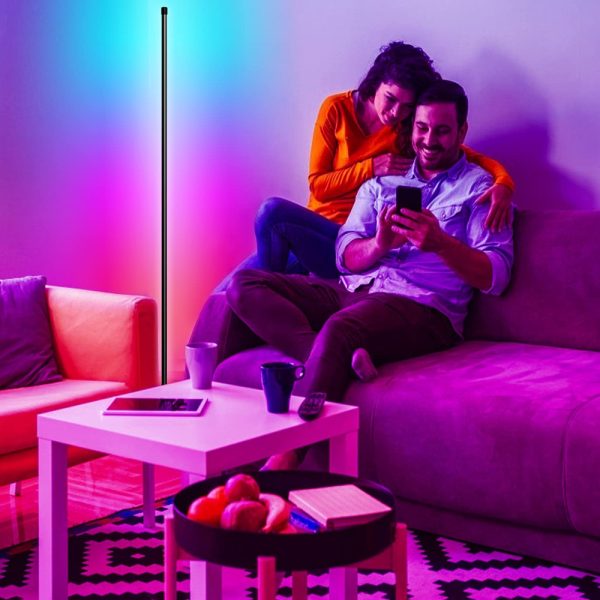 Remote Controlled Dimmable Standing Corner Floor Lamp-USB Rechargable_1