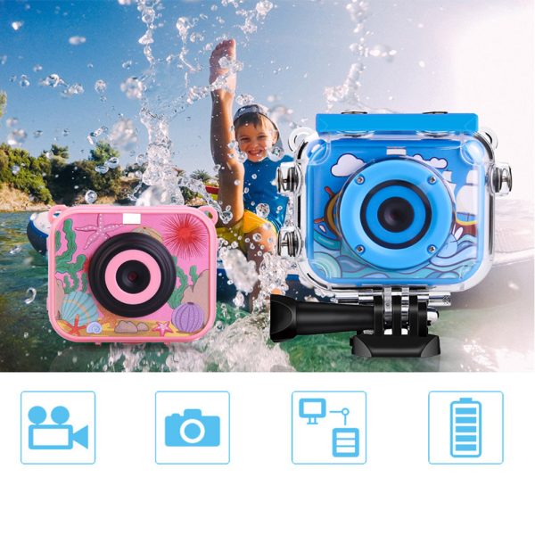 180° Rotation 1080P HD Kids Action Camera-USB Charging_3
