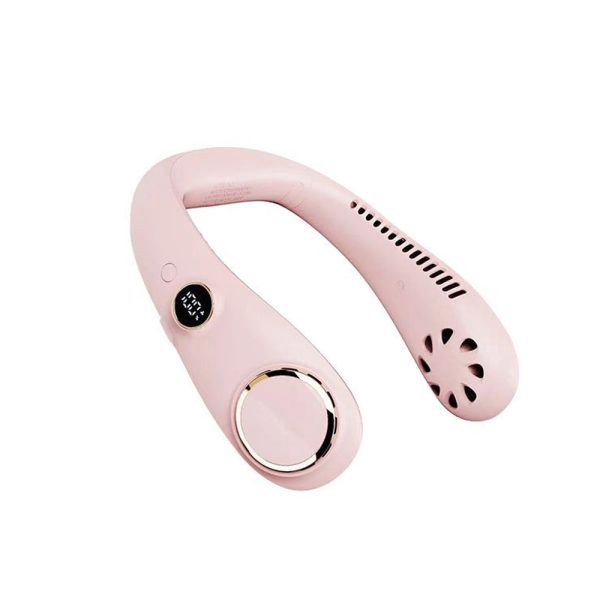 Portable Leafless Digital Hanging Neck Fan-USB Rechargeable_4