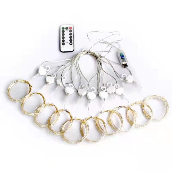 200/300 LED USB Curtain Fairy String Lights with 8 Modes Remote Control Timer_3