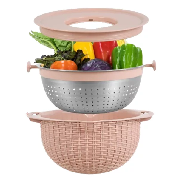 4-in-1 Stainless Steel Colander Set Versatile Kitchen Strainer_2