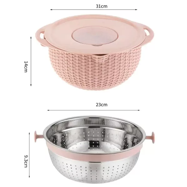 4-in-1 Stainless Steel Colander Set Versatile Kitchen Strainer_9