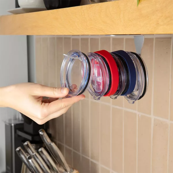 Self-Adhesive Under Cabinet Horizontal Tumbler Lid Organizer_7