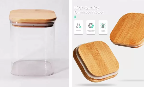 Bamboo Lid Glass Jar - Image 3