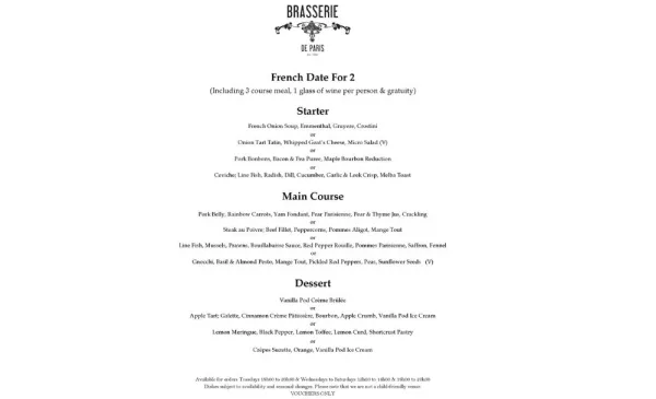A Midweek French Dining Experience for 2 at La Brasserie de Paris - Image 2