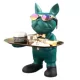 standing bulldog butler with tray
