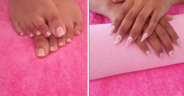 Look and feel good with this acrylic hands and gel feet combo in Stonebridge - Image 3