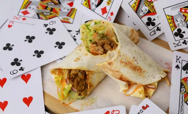 Enjoy a Scrumptious Masala Steak Wrap and Milkshake