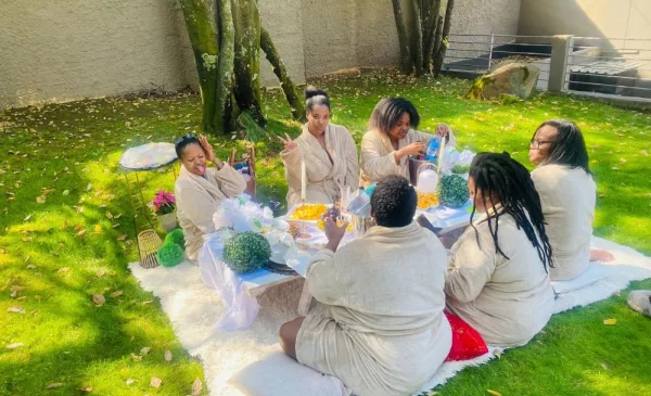 A 3-Hour Sip & Paint Session with a Spa Treatment for a Group of 4 - Image 3